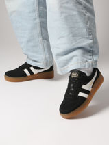 Sneakers Grandslam Uit Leder Gola Zwart women CLA589-vue-porte